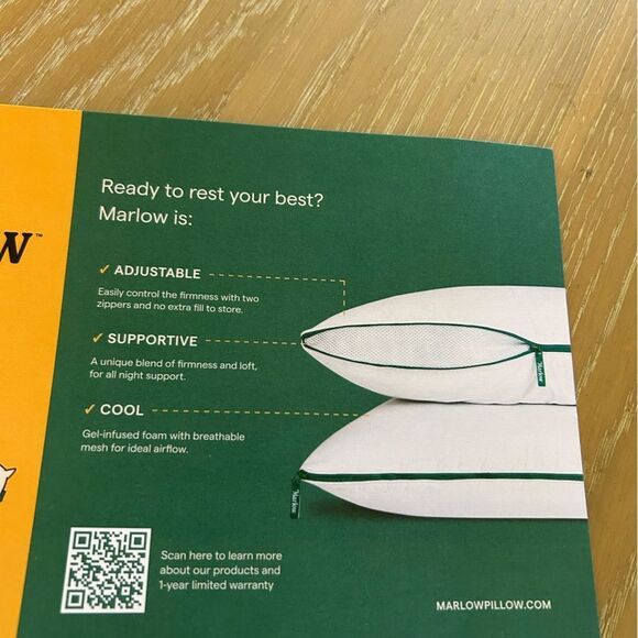 SOLD Marlow Pillow, The People Pillow, White, Standard size, NWT - Picture 11 of 12